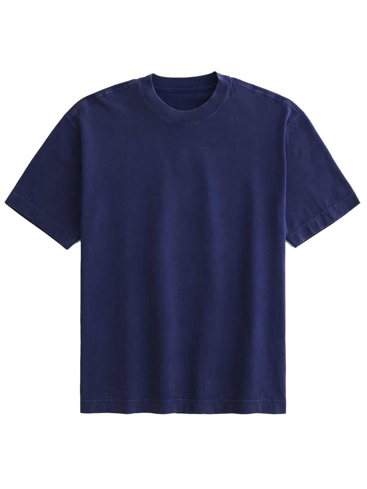 Men's 100% Cotton Casual Basic Versatile Washed Distressed Retro Short-sleeved T-shirt