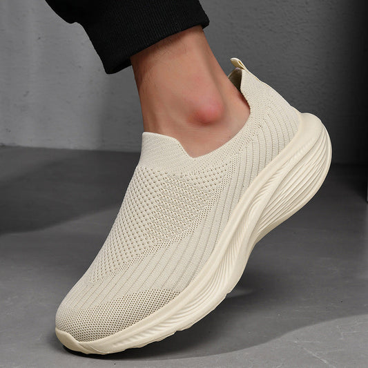 Men's Orthopedic Mesh Walking Shoes—Slip-On Design, Cushioned Comfort, Wide Toe Box, Arch Support, Breathable, Non-Slip, Suitable For Various Occasions