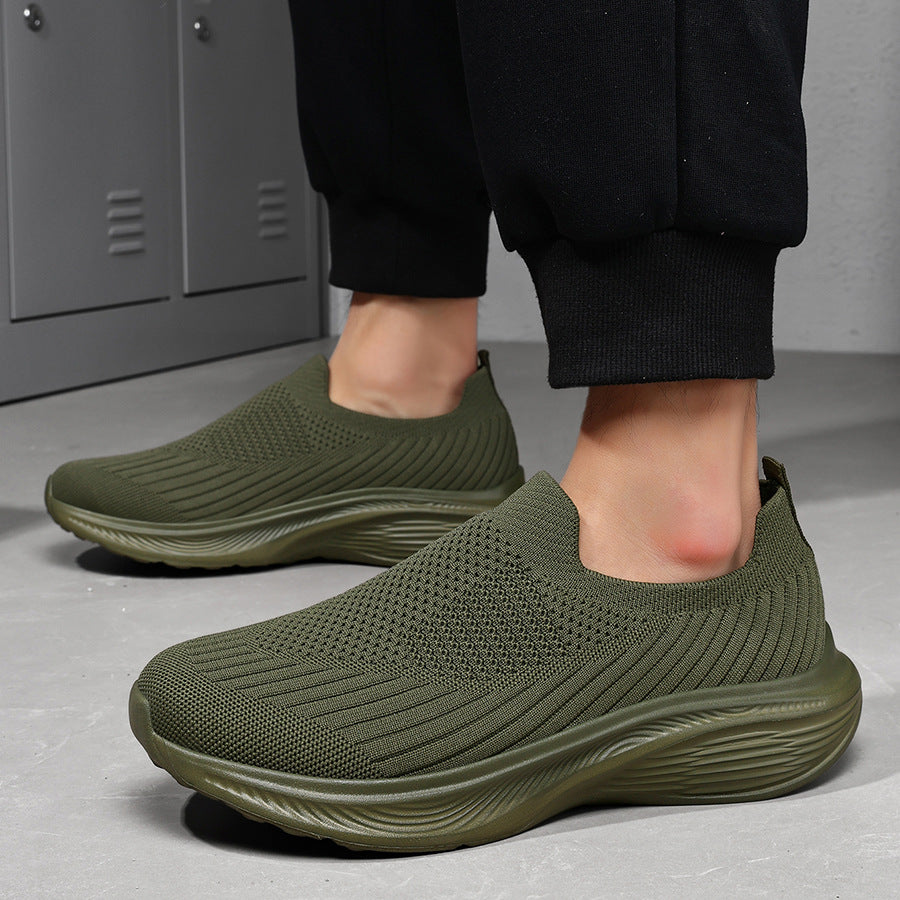 Men's Orthopedic Mesh Walking Shoes—Slip-On Design, Cushioned Comfort, Wide Toe Box, Arch Support, Breathable, Non-Slip, Suitable For Various Occasions