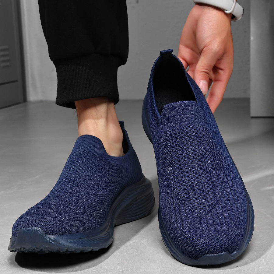 Men's Orthopedic Mesh Walking Shoes—Slip-On Design, Cushioned Comfort, Wide Toe Box, Arch Support, Breathable, Non-Slip, Suitable For Various Occasions