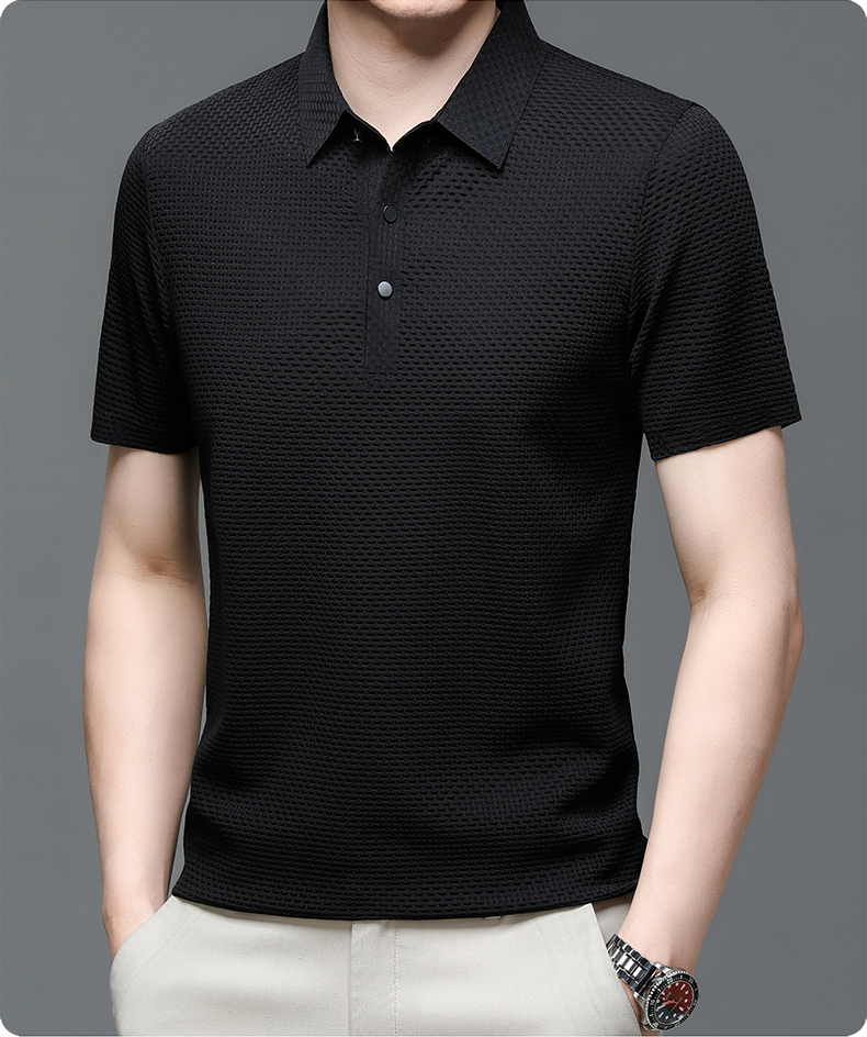 Men’s Ice Silk Polo Shirt – Breathable Summer Smart Casual Tee