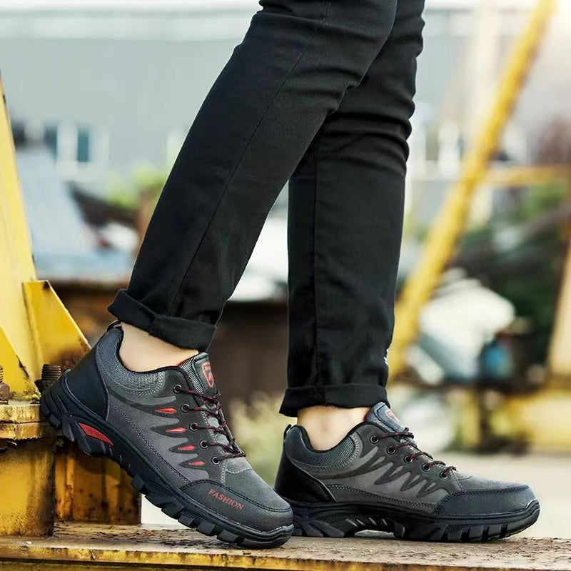 Men’s Outdoor Hiking Boots - Waterproof, Slip-Resistant, Puncture-Proof, Wide Toe Box, Reinforced Toe Protection – Ideal for Hiking, Mountaineering, and Outdoor Adventures