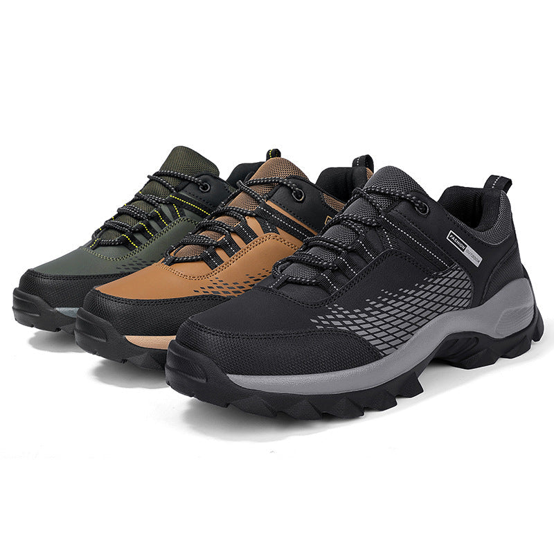 Men's Wear Resistant Waterproof Non-slip Anti-skid Anti-puncture Hiking Shoes Orthopedic Wide Toe Arch Support Walking Shoes