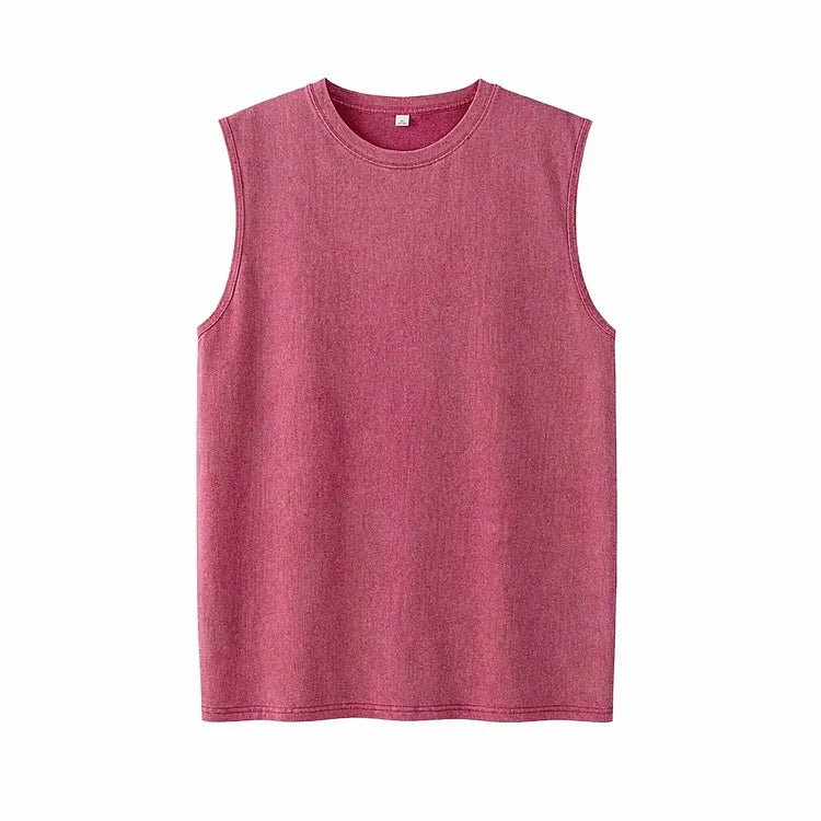 Men’s Oversized Washed Sleeveless Tee