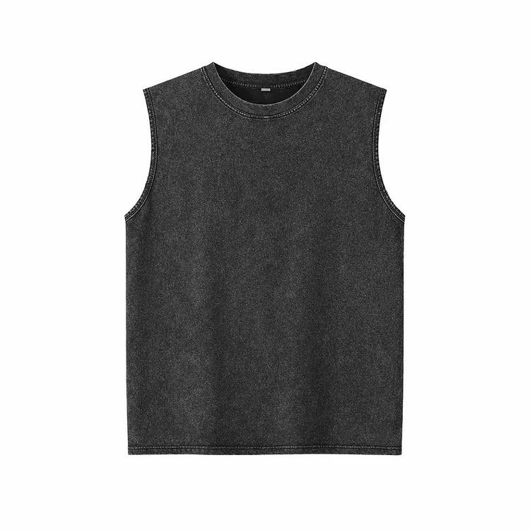 Men’s Oversized Washed Sleeveless Tee