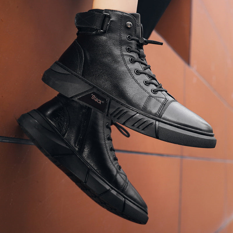 Men’s Genuine Leather Casual Boots – Timeless Style & All-Day Comfort