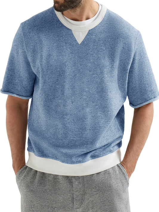 Men's French-style Terry Cloth Athletic T-shirt