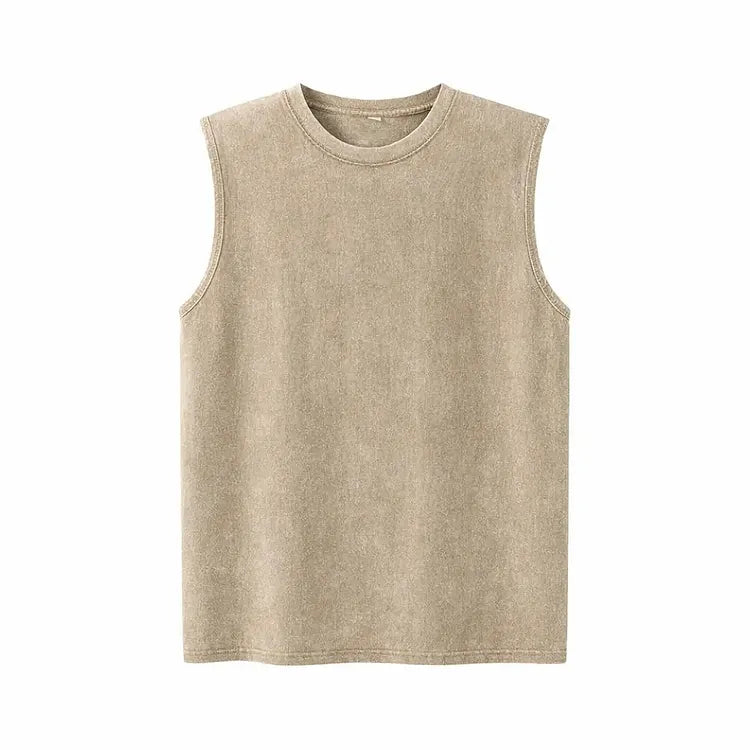 Men’s Oversized Washed Sleeveless Tee