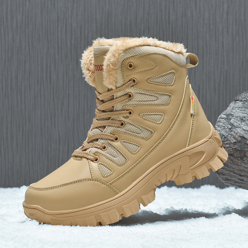 Men Combat Boots Waterproof Non-Slip Hiking Boots Anti-Puncture Anti-Sprain Work Boots