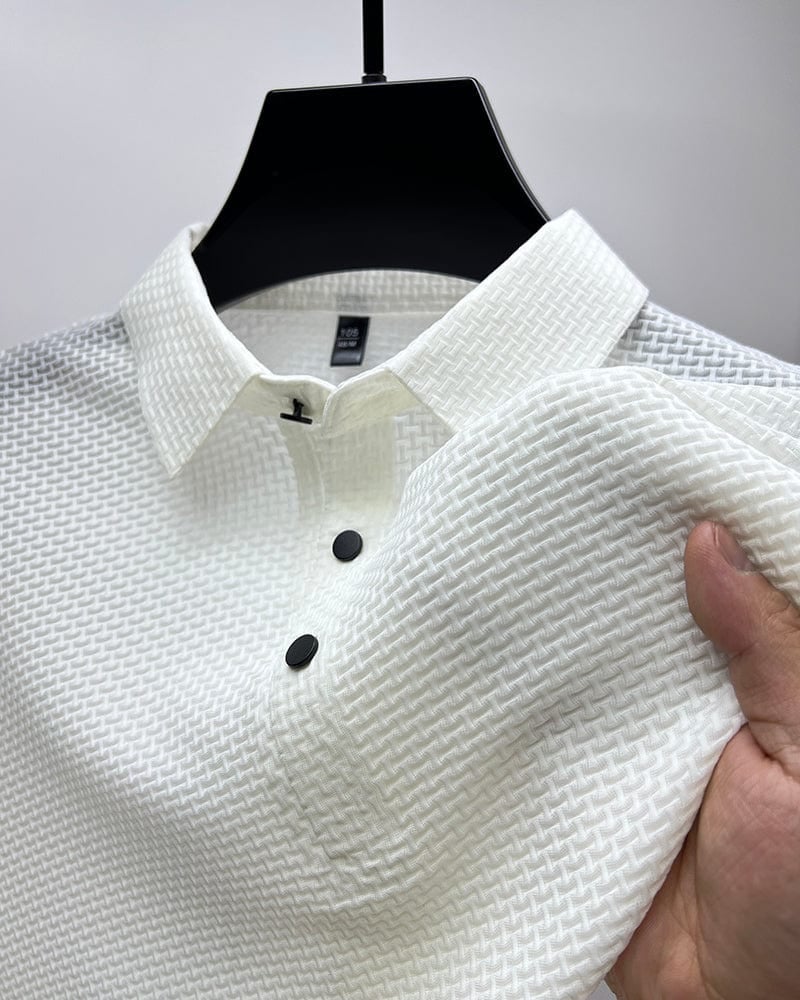 Men’s Ice Silk Polo Shirt – Breathable Summer Smart Casual Tee