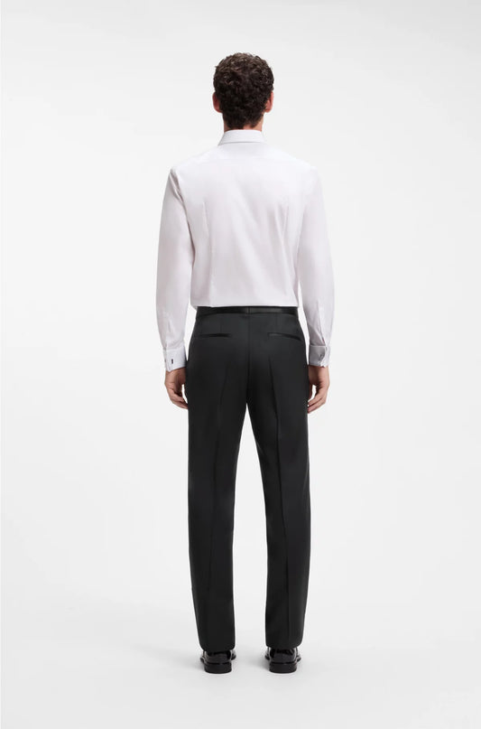 REGULAR-FIT TUXEDO TROUSERS IN VIRGIN-WOOL SERGE