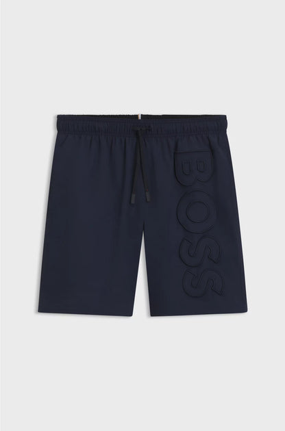SWIM SHORTS WITH 3D EMBROIDERED LOGO