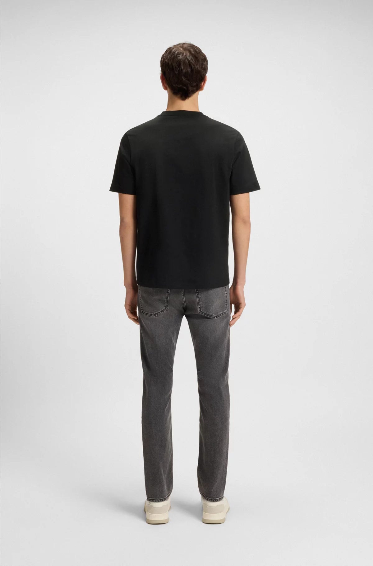 STRETCH-COTTON T-SHIRT WITH LOGO PRINT