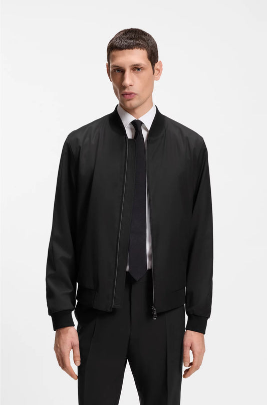 ZIP-UP JACKET IN VIRGIN-WOOL SERGE