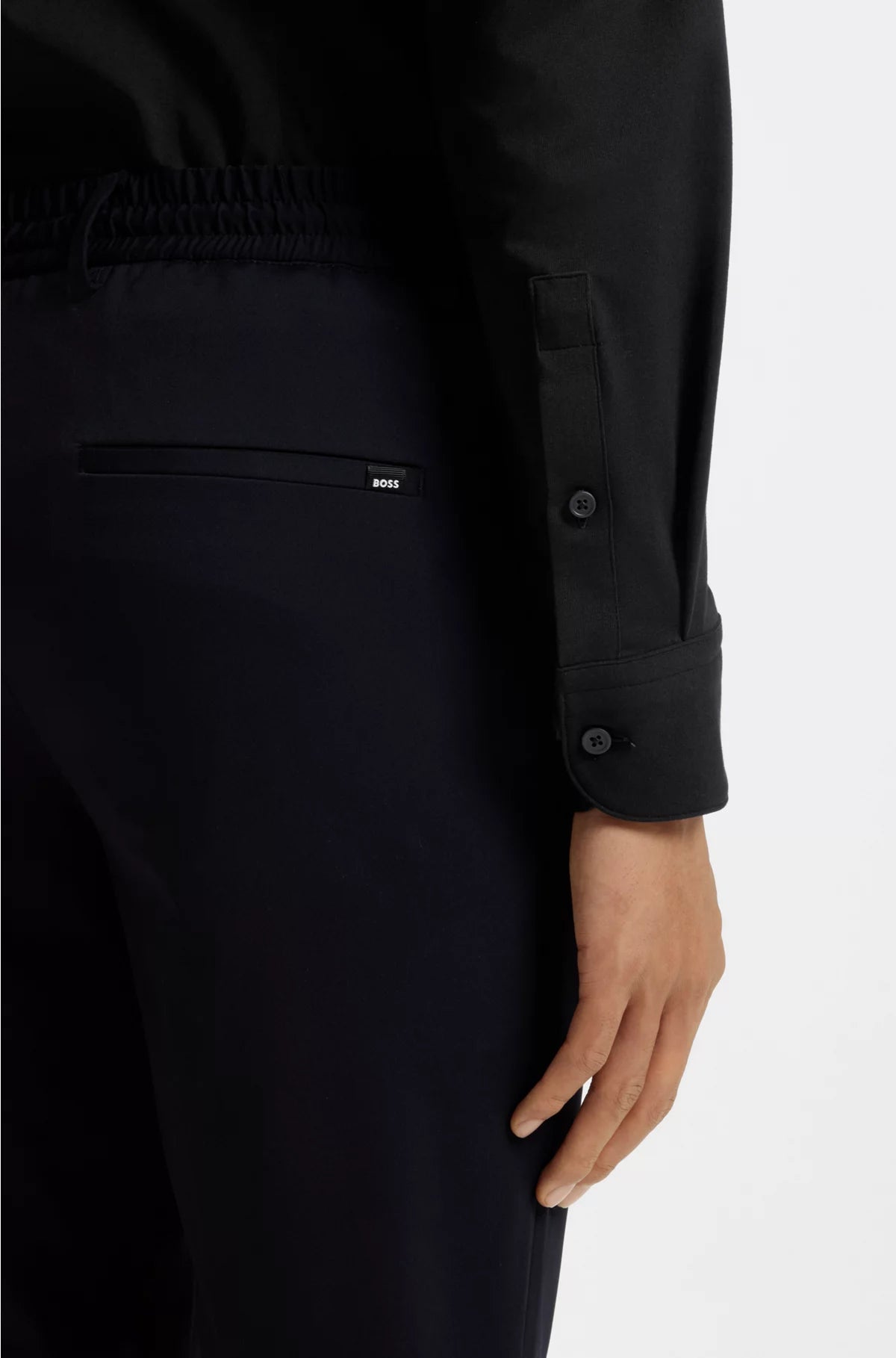 SLIM-FIT SHIRT IN A PERFORMANCE-STRETCH COTTON BLEND