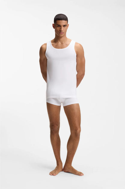 THREE-PACK OF COTTON UNDERWEAR VESTS WITH EMBROIDERED LOGOS