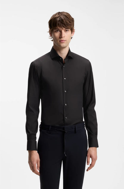SLIM-FIT SHIRT IN EASY-IRON COTTON-BLEND POPLIN