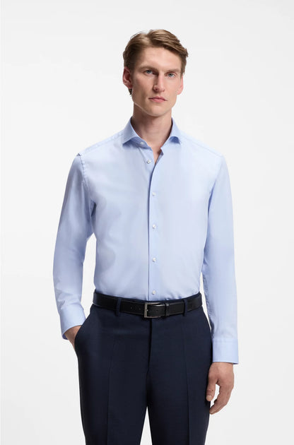 REGULAR-FIT SHIRT IN STRETCH-COTTON TWILL