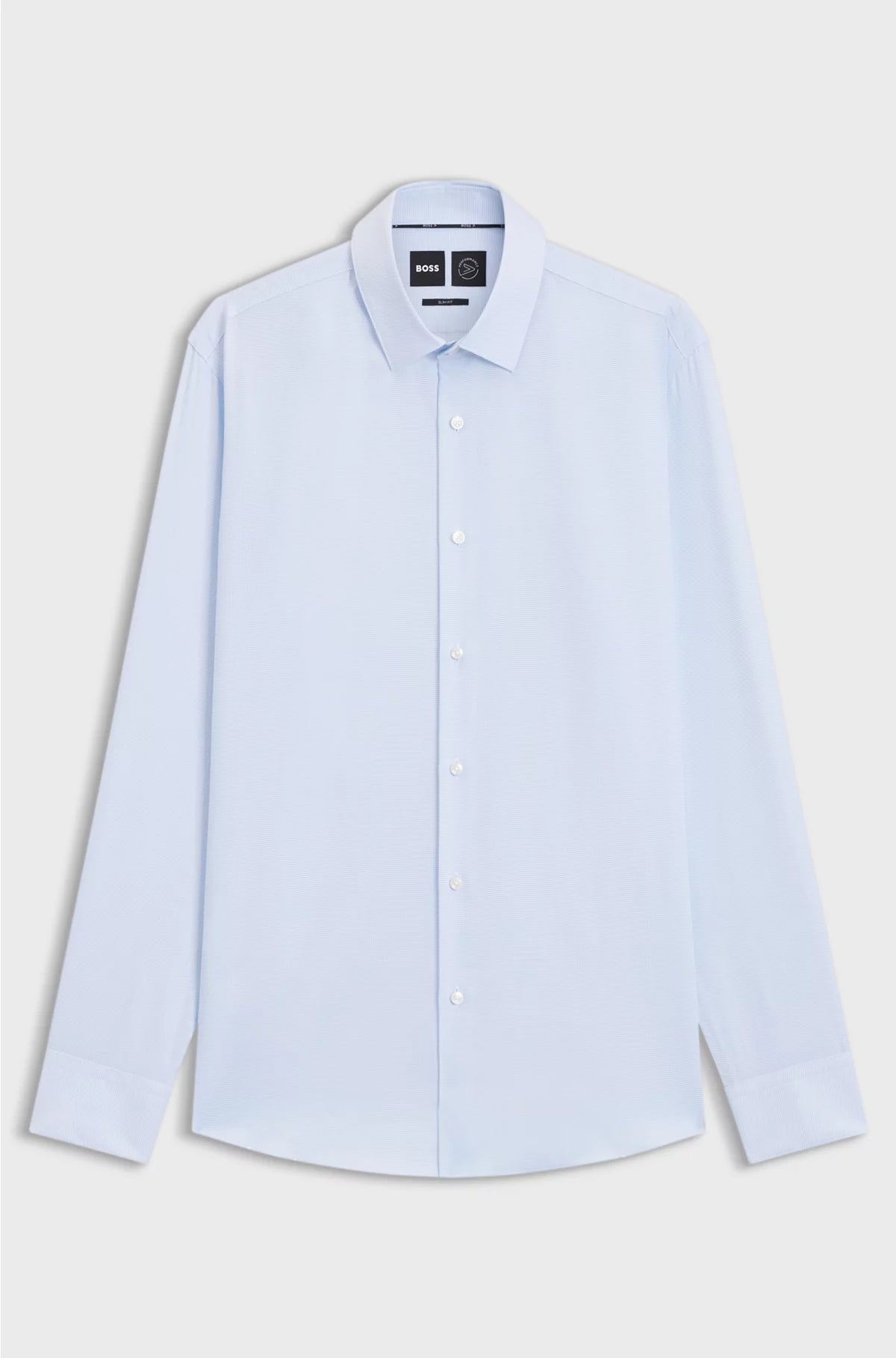 SLIM-FIT SHIRT IN HIGH-PERFORMANCE STRUCTURED COTTON