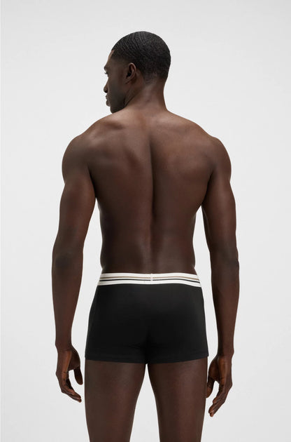 THREE-PACK OF TRUNKS WITH LOGO AND STRIPE WAISTBANDS