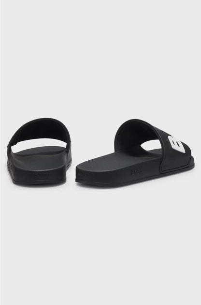 ITALIAN-MADE SLIDES WITH RAISED LOGO