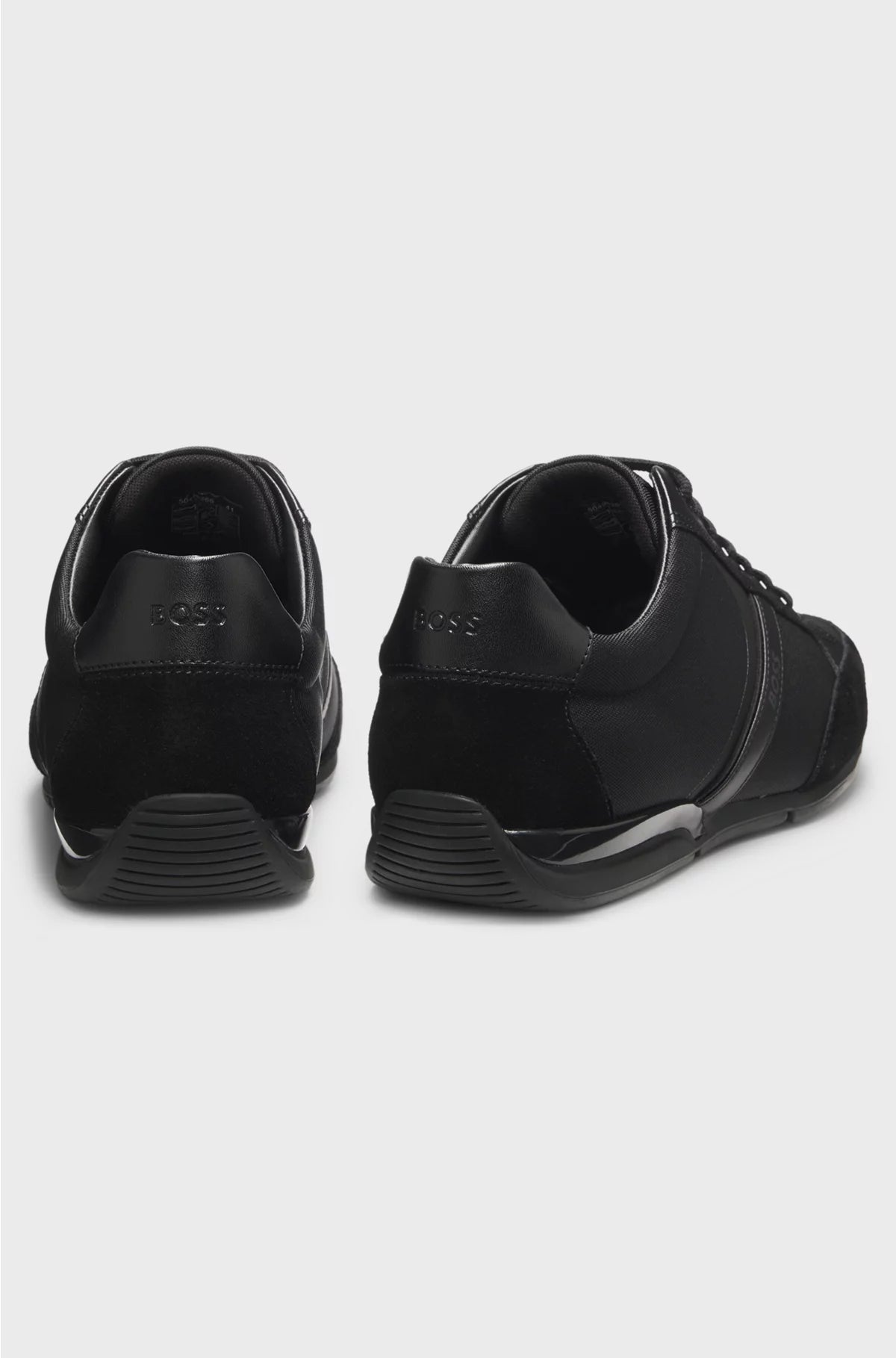 MIXED-MATERIAL TRAINERS WITH SUEDE AND FAUX LEATHER