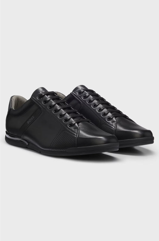 LEATHER TRAINERS WITH ODOUR-CONTROL LINING
