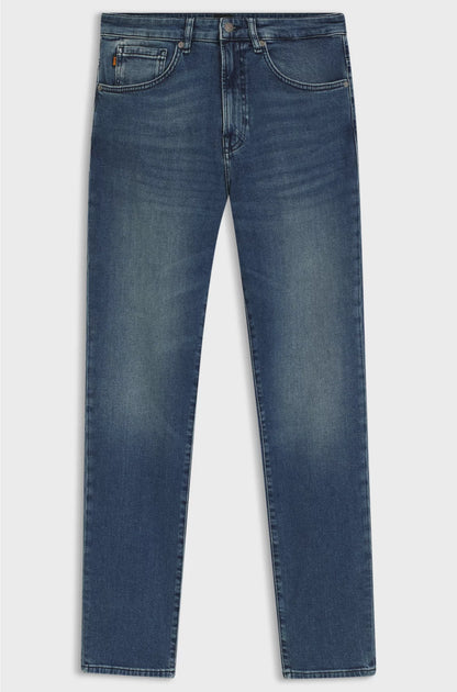 MAINE REGULAR-FIT JEANS IN MID-BLUE COMFORT-STRETCH DENIM