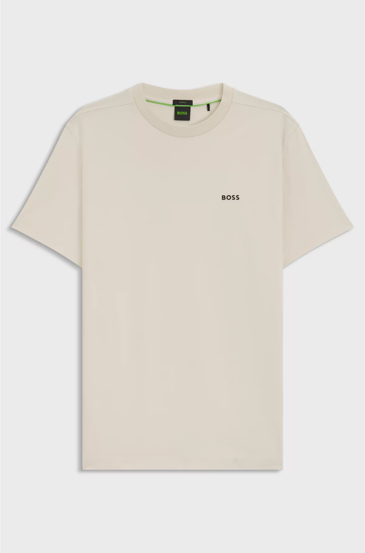 STRETCH-COTTON T-SHIRT WITH CONTRAST LOGO