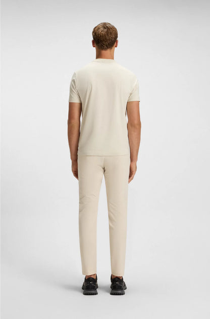 STRETCH-COTTON T-SHIRT WITH CONTRAST LOGO