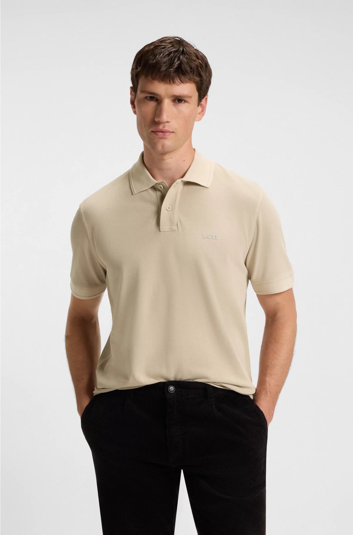 COTTON-PIQUE POLO SHIRT WITH LOGO PRINT