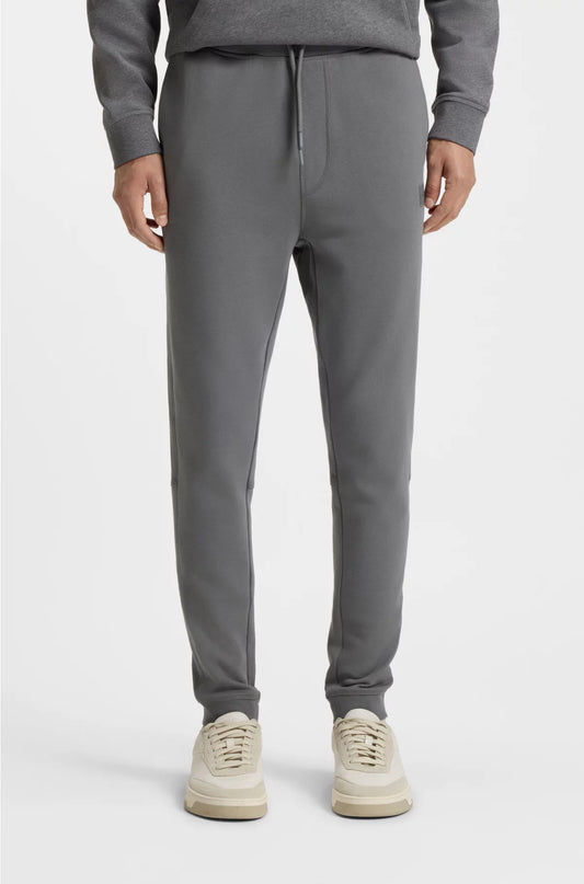 COTTON-TERRY TRACKSUIT BOTTOMS WITH LOGO PATCH