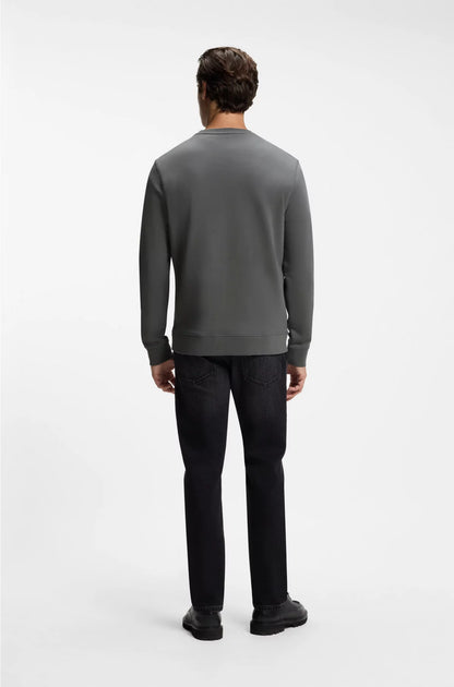 COTTON-TERRY SWEATSHIRT WITH LOGO PATCH