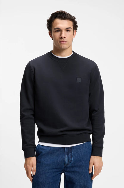 COTTON-TERRY SWEATSHIRT WITH LOGO PATCH
