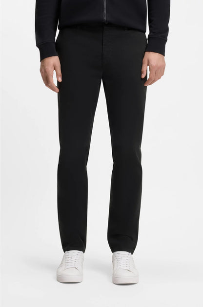 TAPERED-FIT CHINOS IN STRETCH-COTTON SATIN