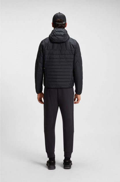 STRETCH-COTTON TRACKSUIT BOTTOMS WITH STRIPE INSERT