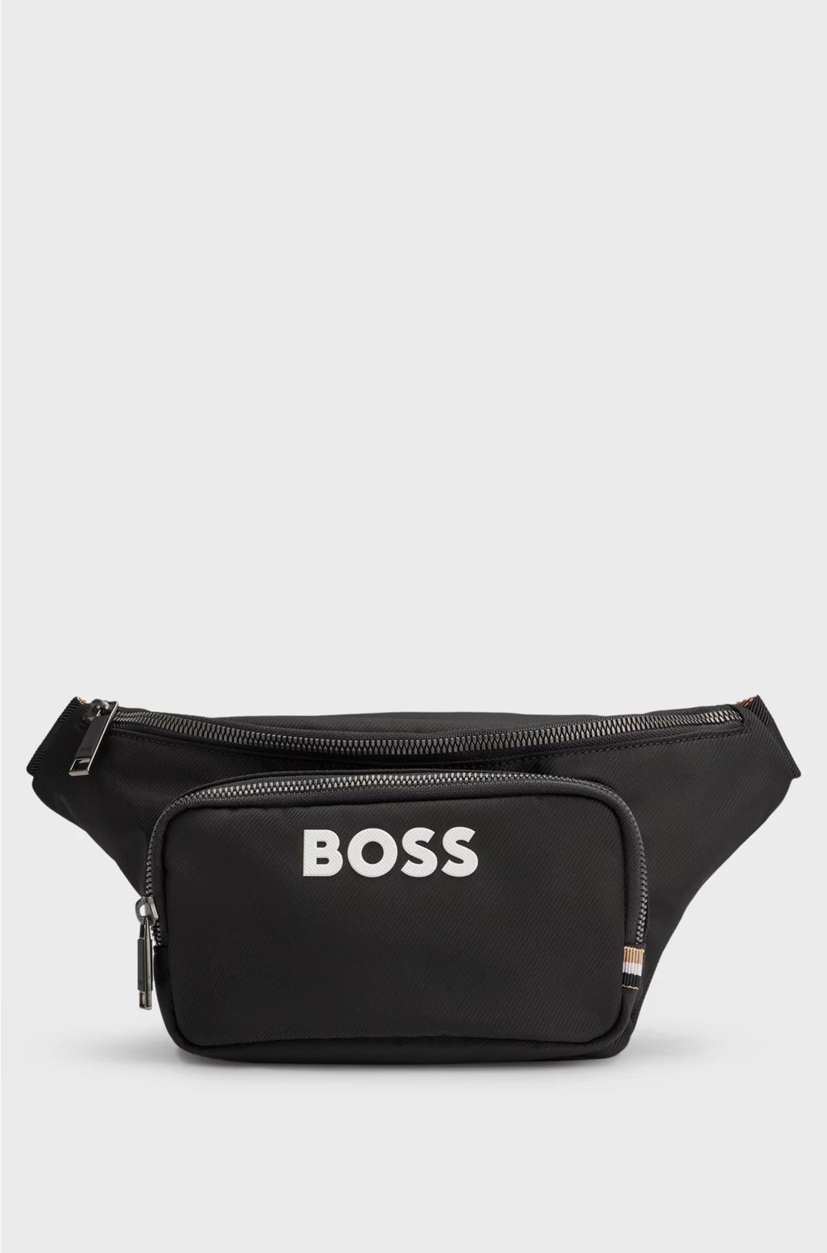 STRUCTURED BELT BAG WITH CONTRAST LOGO