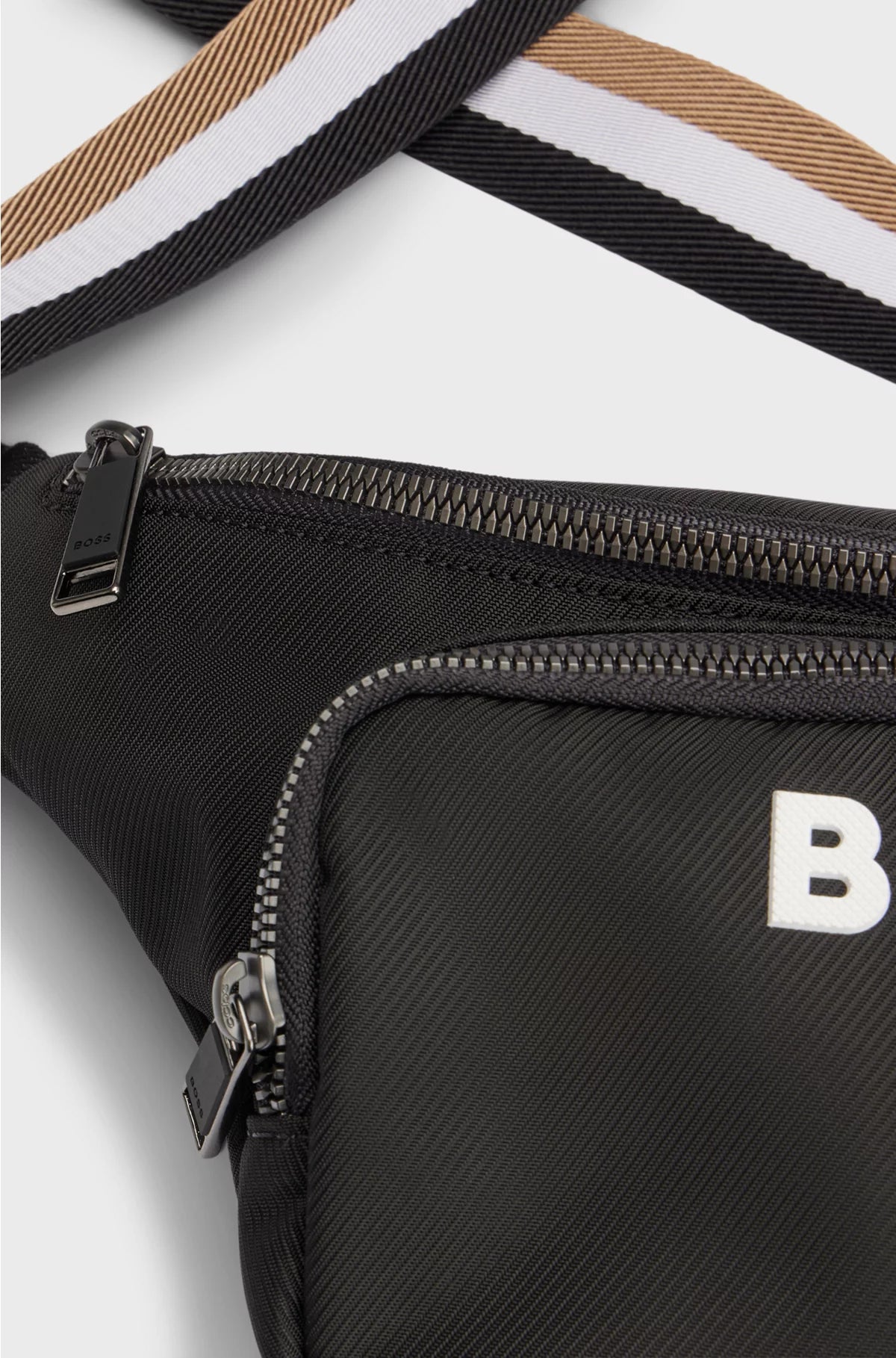 STRUCTURED BELT BAG WITH CONTRAST LOGO