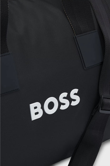 CONTRAST-LOGO HOLDALL WITH DETACHABLE STRAP