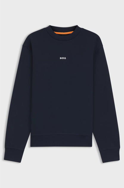 RELAXED-FIT SWEATSHIRT IN COTTON TERRY WITH CONTRAST LOGO