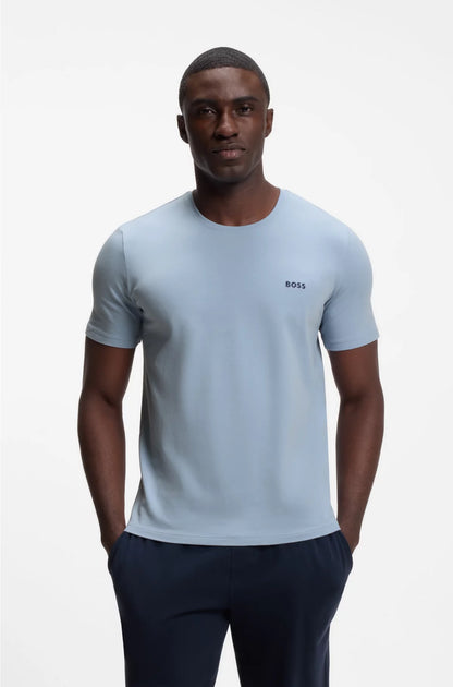 EMBROIDERED-LOGO T-SHIRT IN STRETCH COTTON