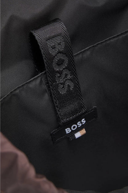 TWILL BACKPACK WITH DOUBLE B MONOGRAM