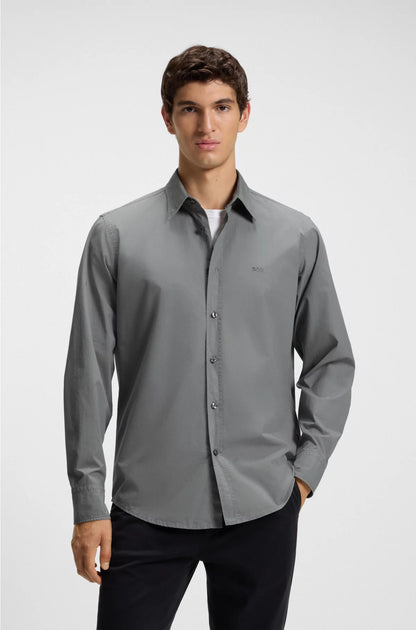 REGULAR-FIT SHIRT IN COTTON POPLIN