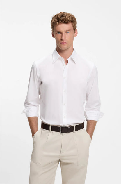 REGULAR-FIT SHIRT IN COTTON POPLIN