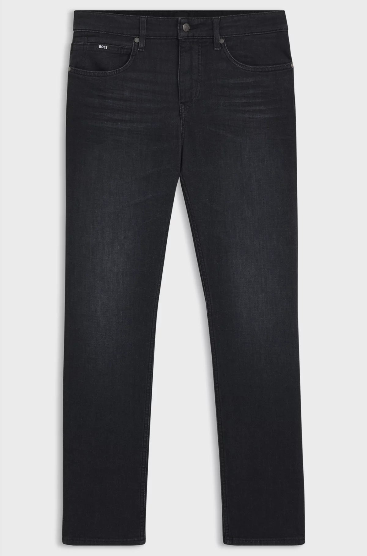 DELAWARE SLIM-FIT JEANS IN BLACK SUPER-SOFT ITALIAN DENIM