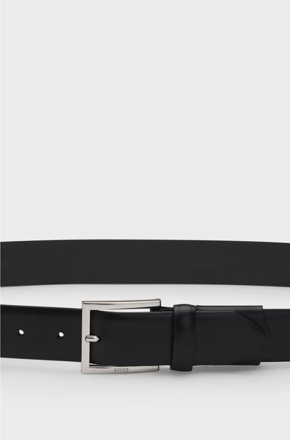 DRESSLETIC LEATHER BELT WITH CONCEALED ELASTICATED SECTION