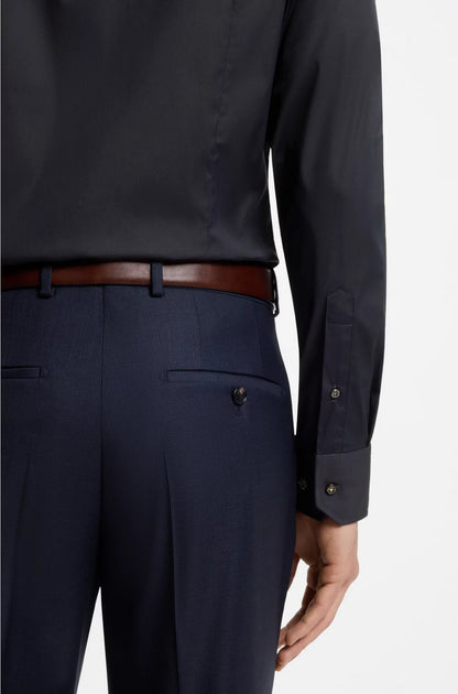 SLIM-FIT SHIRT IN COTTON-BLEND STRETCH POPLIN