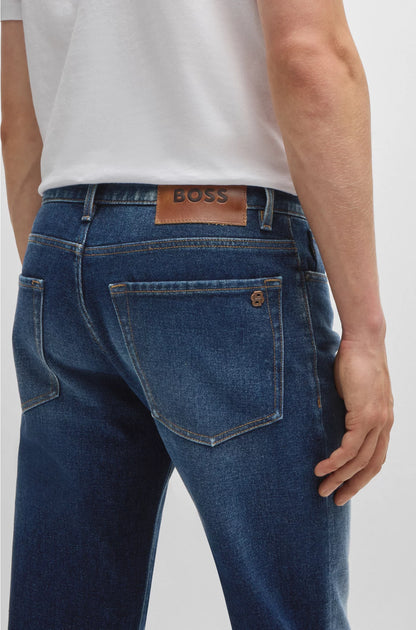 MAINE REGULAR-FIT JEANS IN DARK-BLUE SOFT-TOUCH DENIM