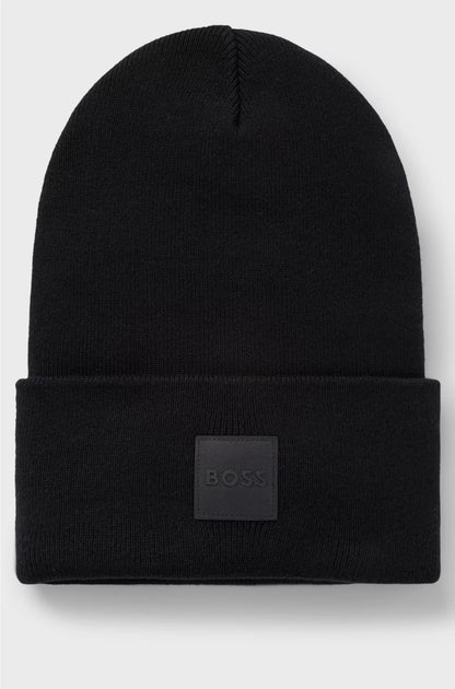 BEANIE HAT IN COTTON WITH LOGO LABEL