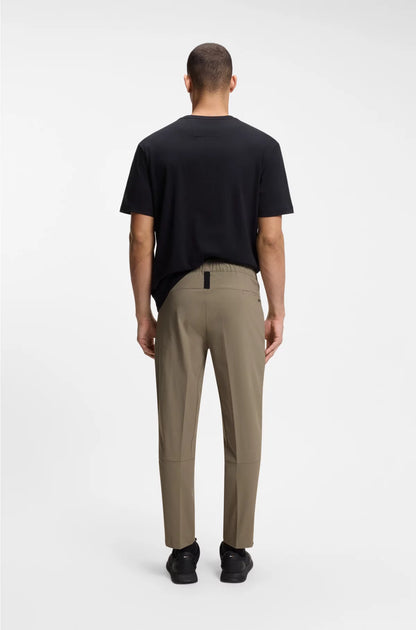 TAPERED-LEG TROUSERS IN WATER-REPELLENT STRETCH FABRIC